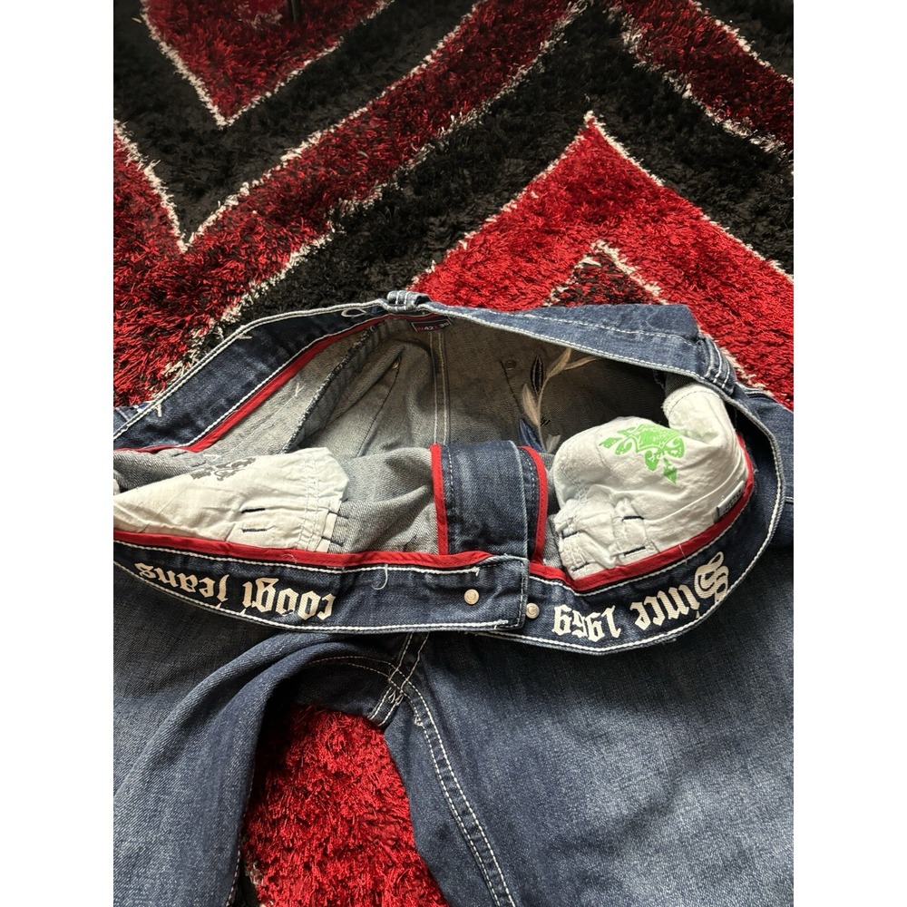 VTG Coogi Heritage Jeans Australia Denim Embroidered Script Baggy Hip Hop 42x35 - Picture 8 of 9
